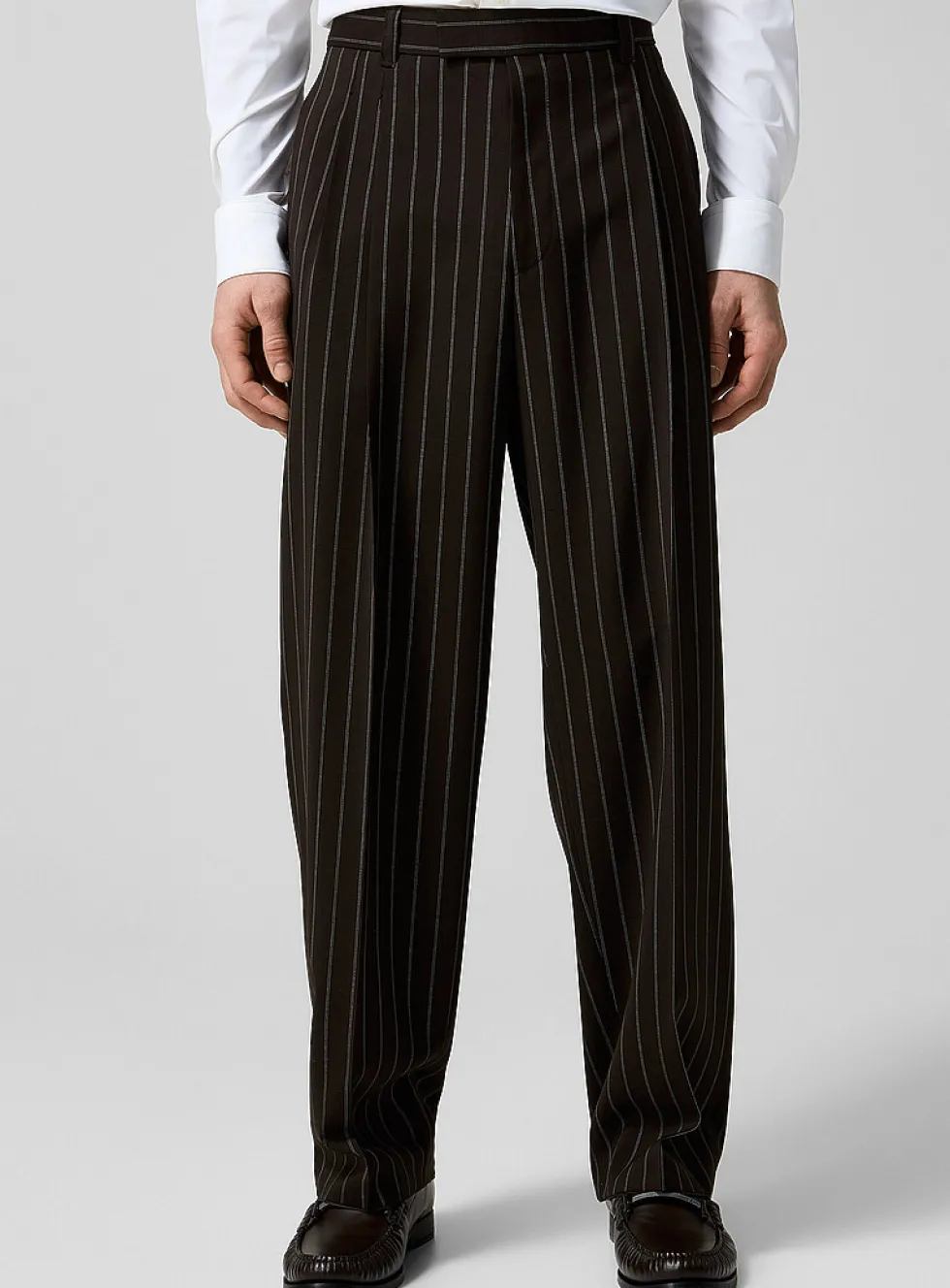 Banker's Stripe Pleated Pant