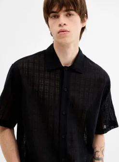 Banks check weave shirt