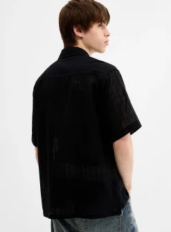 Banks check weave shirt
