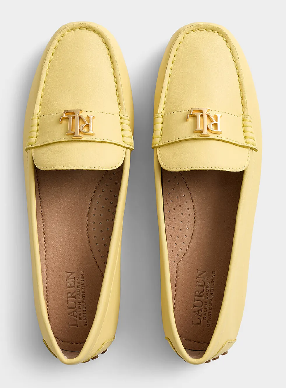 Barnsbury lemon leather loafers