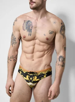 Barocco elastic waistband swim brief