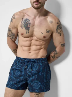 Barocco print swim trunks