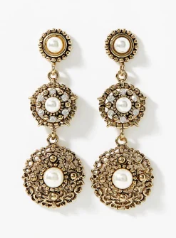 Baroque charm earrings