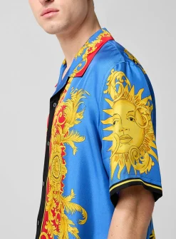 Baroque sun pure silk cabana shirt