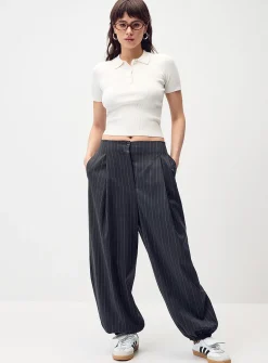 Barrel-leg dress pant
