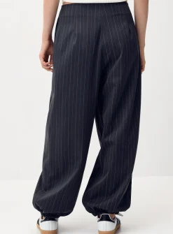 Barrel-leg dress pant