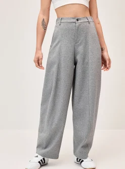 Barrel-leg dress sweatpant