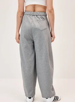 Barrel-leg dress sweatpant