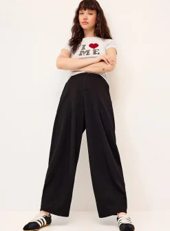 Barrel-leg dress sweatpant