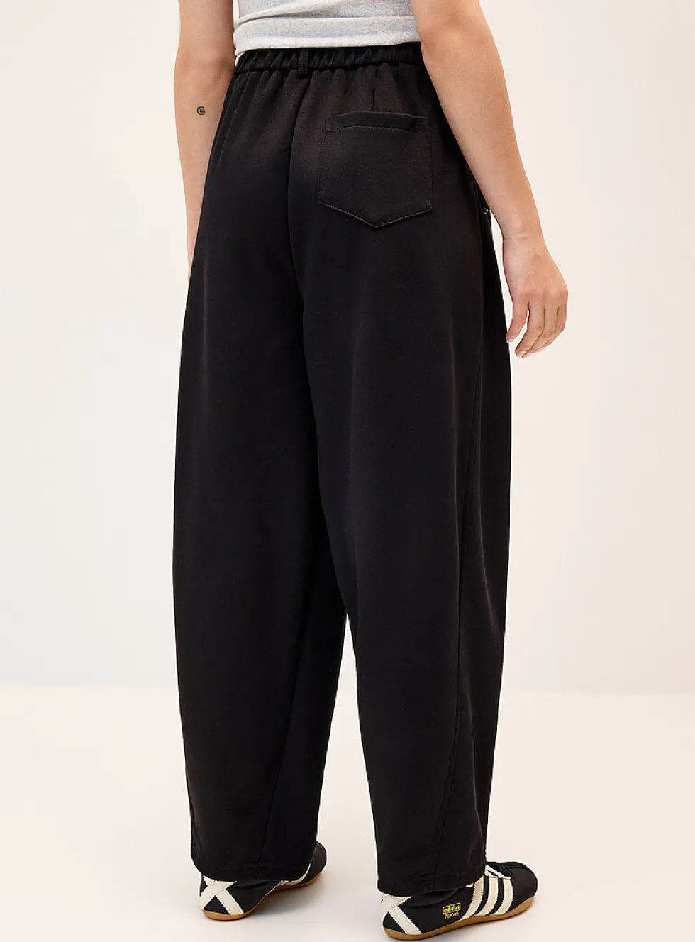 Barrel-leg dress sweatpant