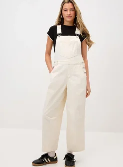 Barrel-leg overalls