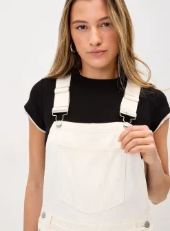 Barrel-leg overalls