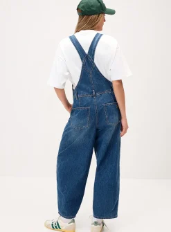 Barrel-leg overalls