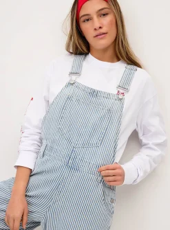 Barrel-leg overalls