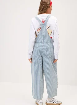 Barrel-leg overalls