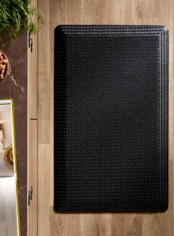 Basket weave kitchen mat