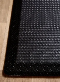 Basket weave kitchen mat