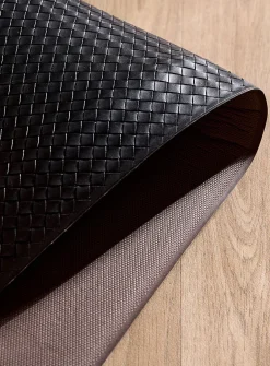 Basket weave kitchen mat