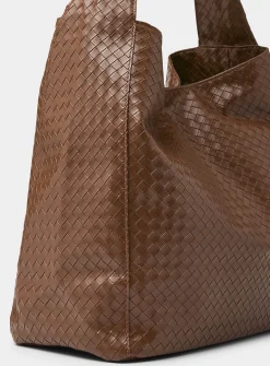 Basketweave hobo bag