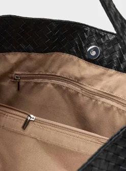 Basketweave hobo bag