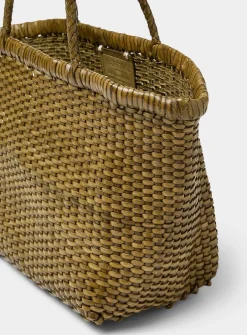 Basketweave pattern small leather bag