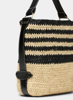 Bayia raffia tote bag