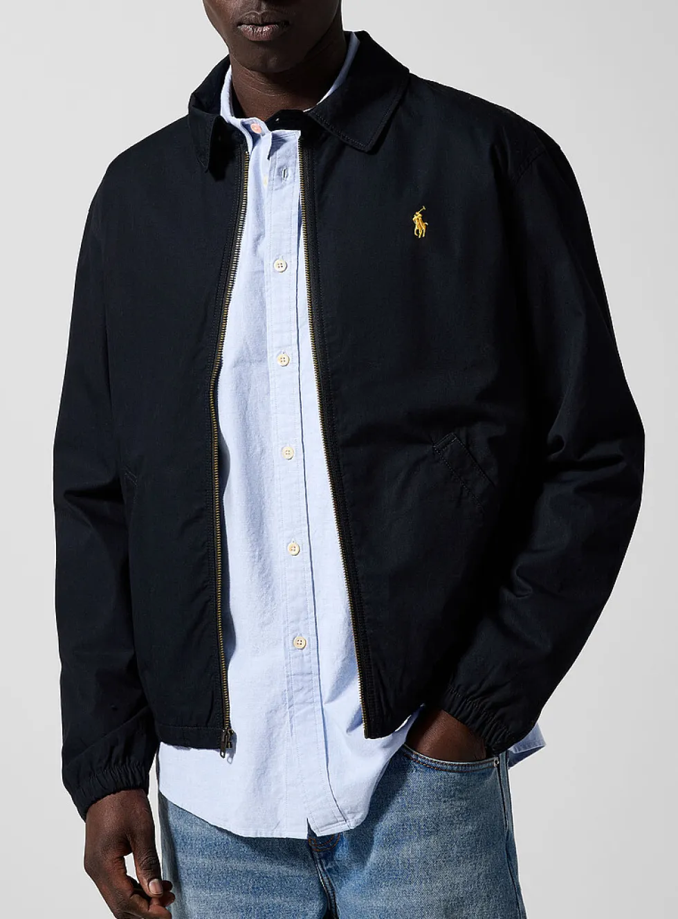 Bayport embroidered-back poplin jacket