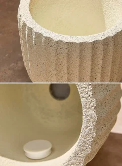 Beach textured-finish indoor/outdoor planter