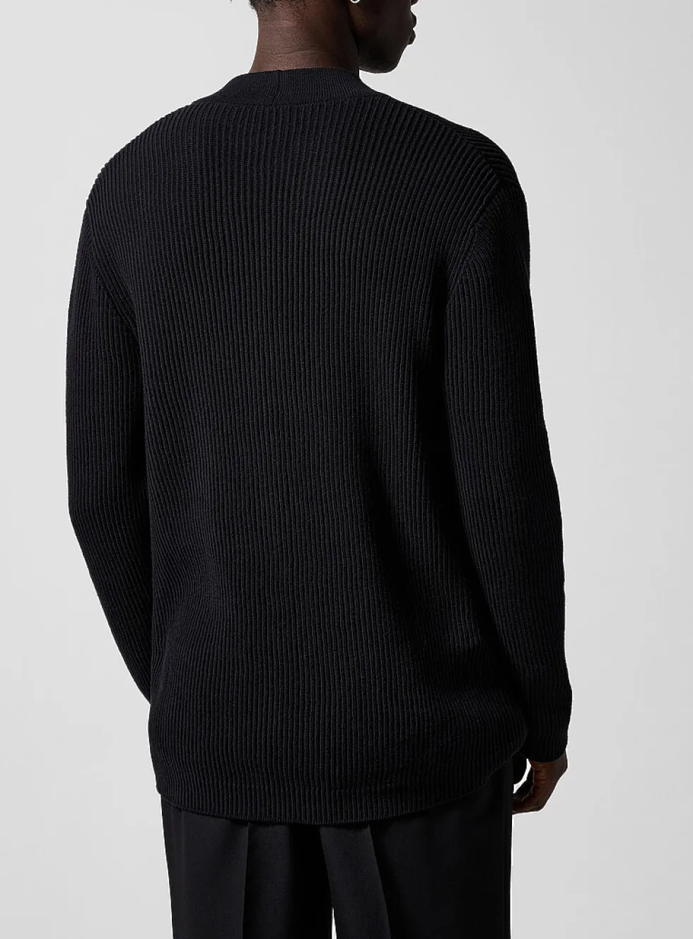 Beaded coat-of-arms ribbed cardigan