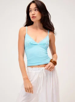 Beaded floral fitted cami