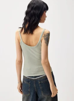 Beaded image scoop-neck cami