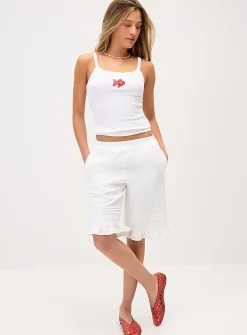Beaded image scoop-neck cami