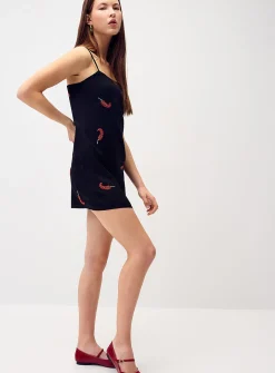 Beaded peppers minidress