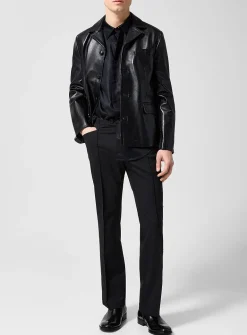 Beaded piping bootcut pant