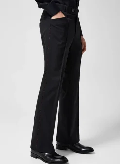 Beaded piping bootcut pant