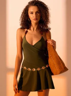 Beaded straps minidress