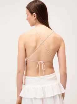 Beads and sequins open back tank