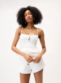 Beads smocked cami