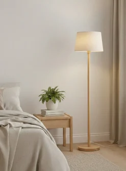 Beech wood floor lamp