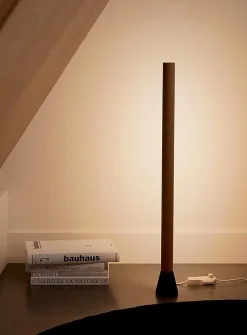 Beech wood modern standing lamp