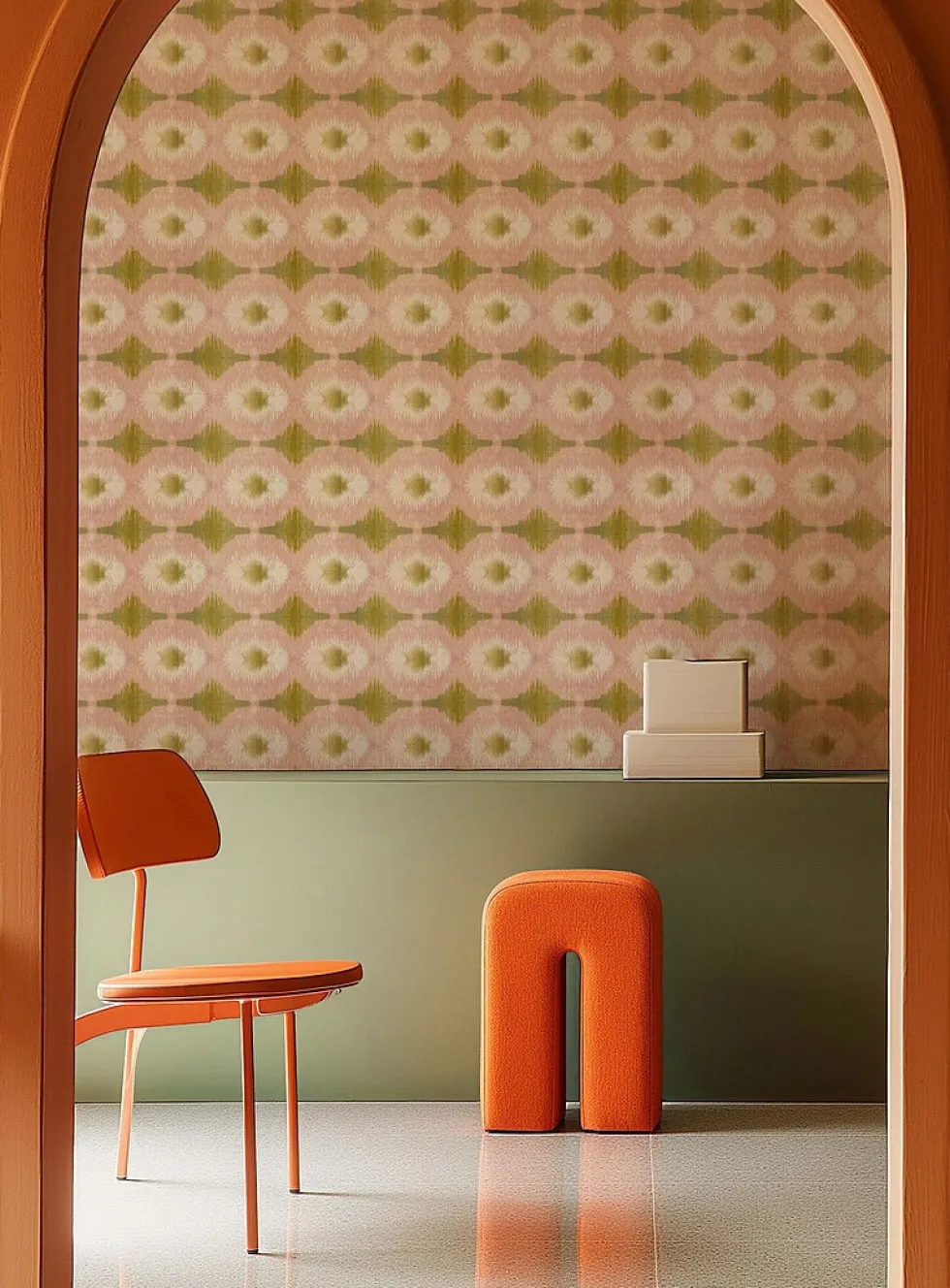 Begonia wallpaper strip