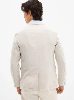 Beige 100% linen jacket