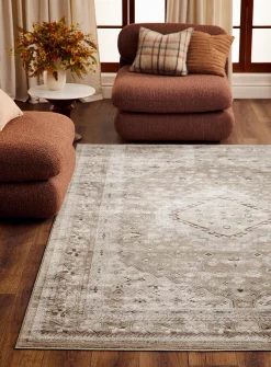 Beige medallions rug