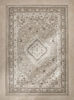 Beige medallions rug