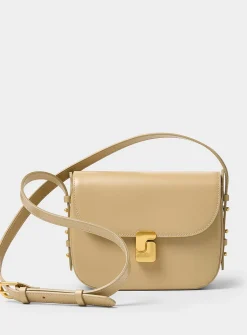 Bellissima small sand leather bag