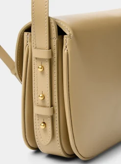 Bellissima small sand leather bag
