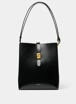 Bello minimalist square leather bag