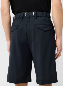 Belted pleat Bermudas