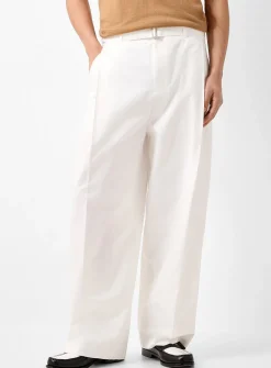 Belted pleated pant