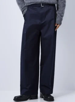 Belted pleated pant
